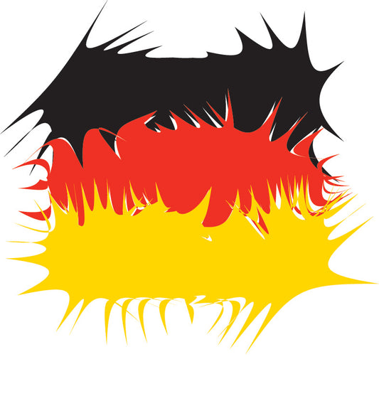 Germany paint swipes sticker