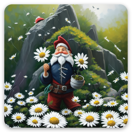 Gnome Daisies | 2" magnet