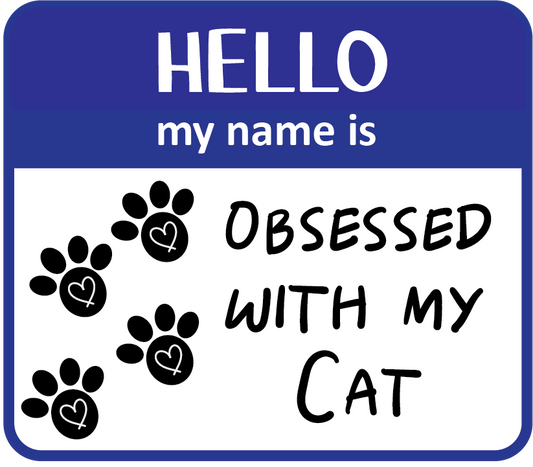 Hello Obsessed Cat Magnet