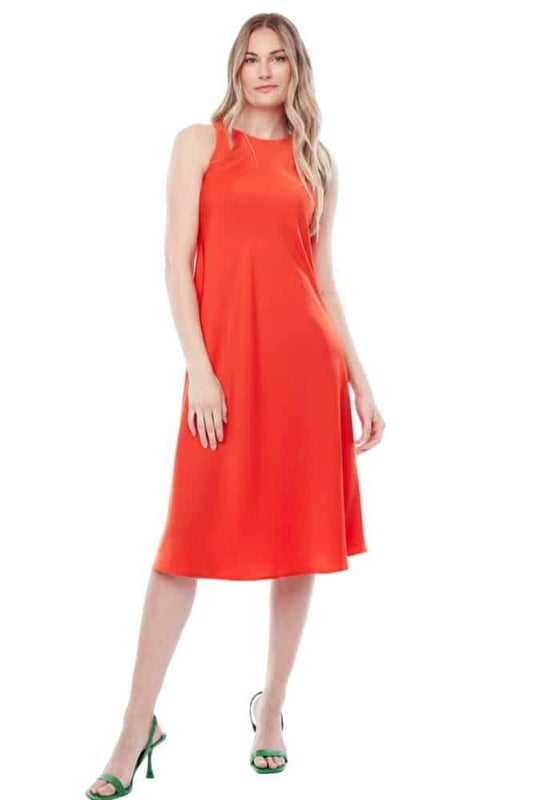 ILTM Papaya Daphne Satin Dress