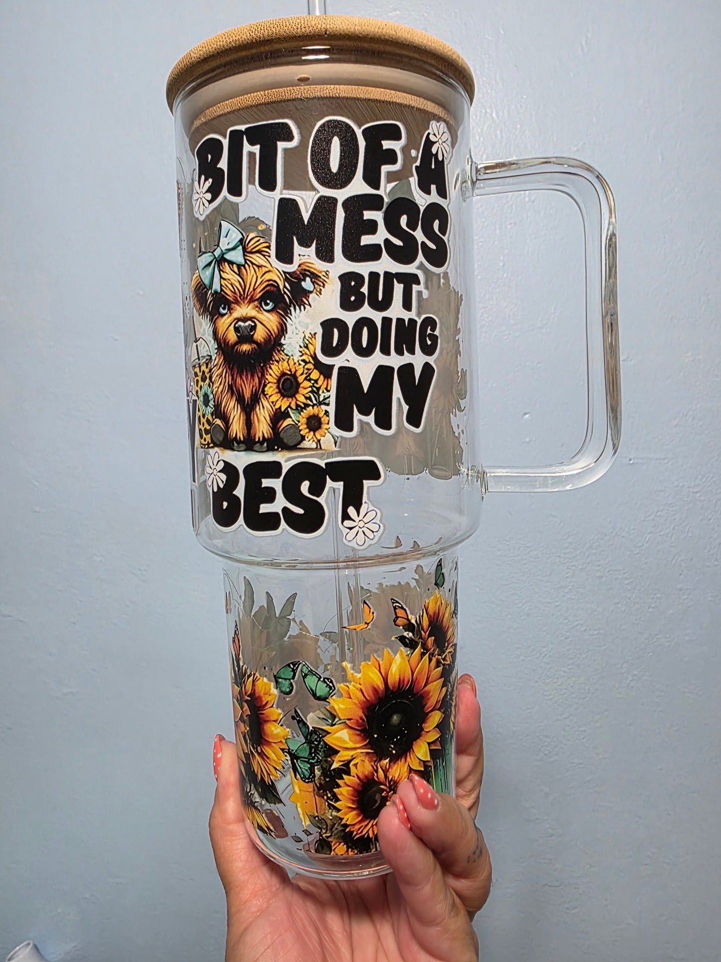 40oz Glass Tumbler