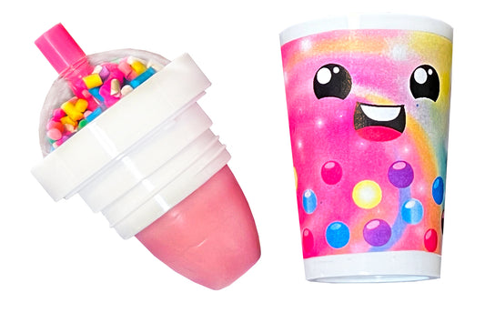 BUBBLE TEA LIP GLOSS WITH SPRINKLES