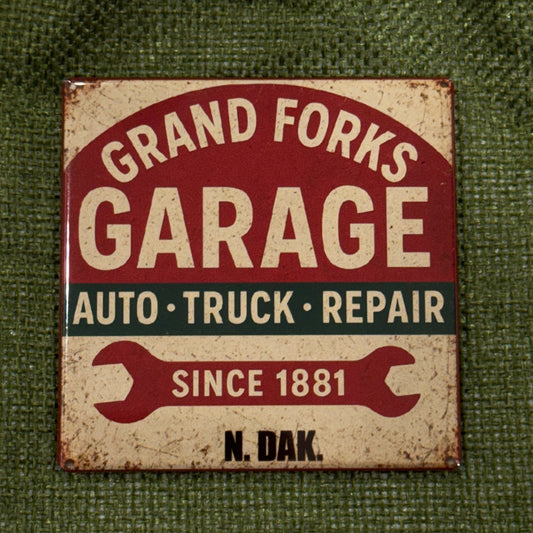 Grand Forks Garage Magnet