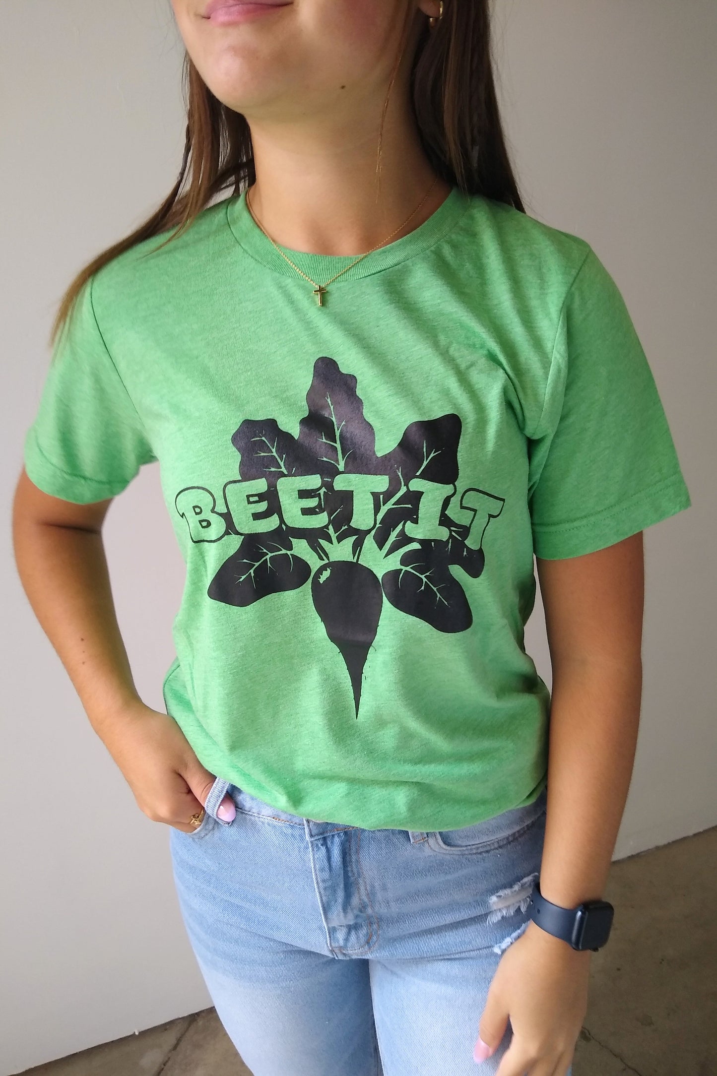 Beet It Green Sugarbeet Graphic Tee