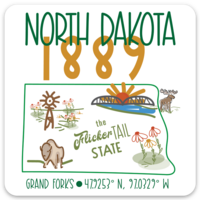 ND 1889 State Cord MAGNET