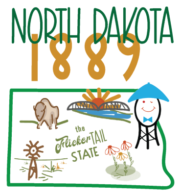 ND 1889 State sticker