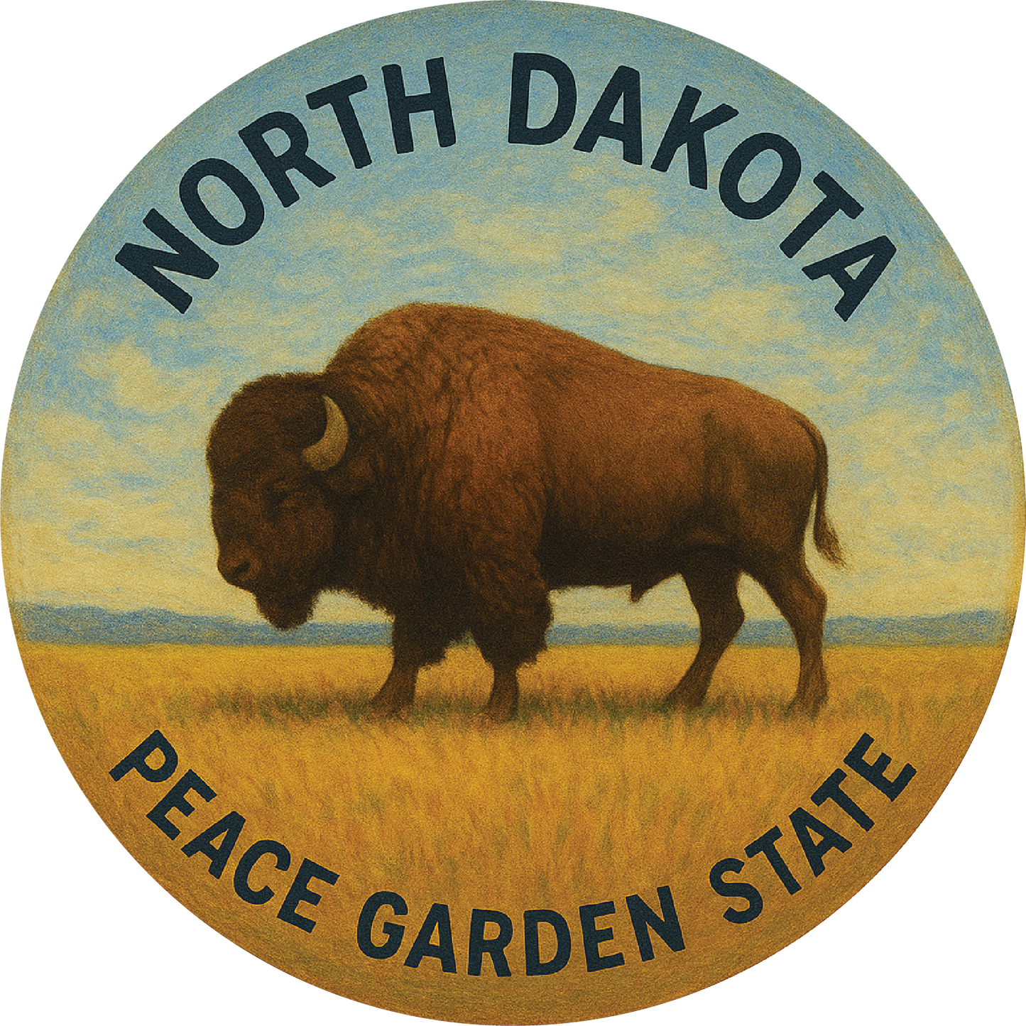 ND Buffalo Prairie magnet