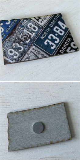 ND License plate collage magnet