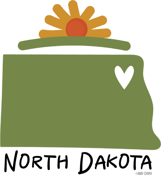ND State Heart T Sticker