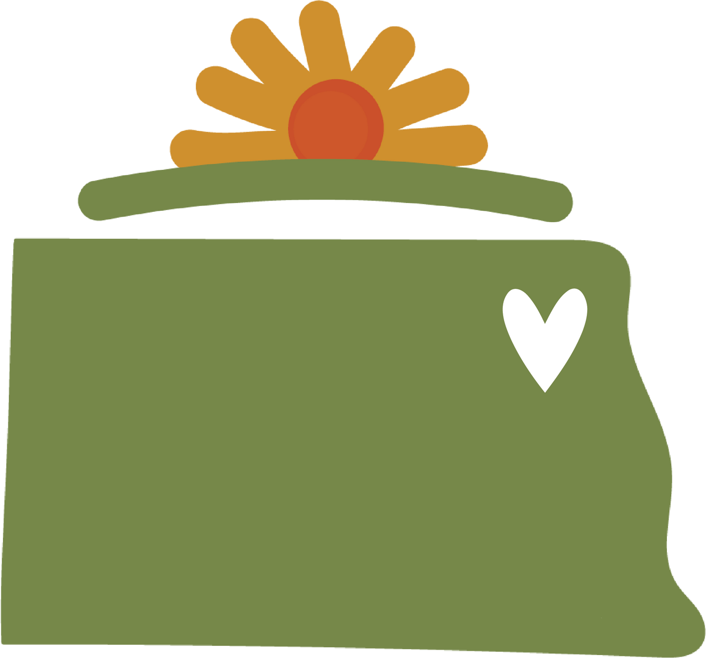 ND State Heart Sticker