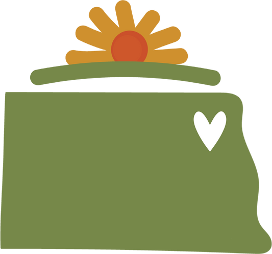 ND State Heart Sticker