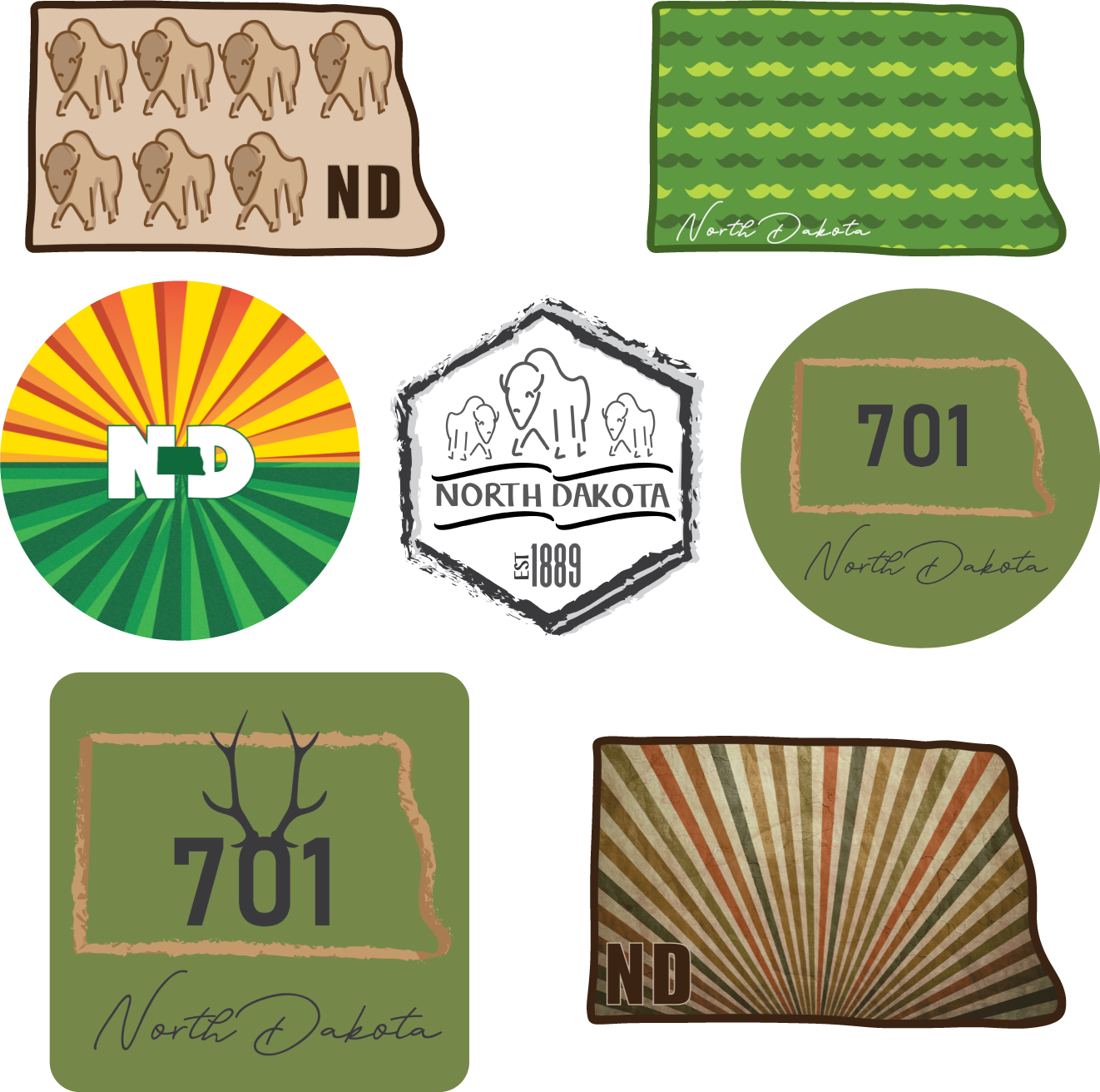 Limited Edition ND state Sticker PACK