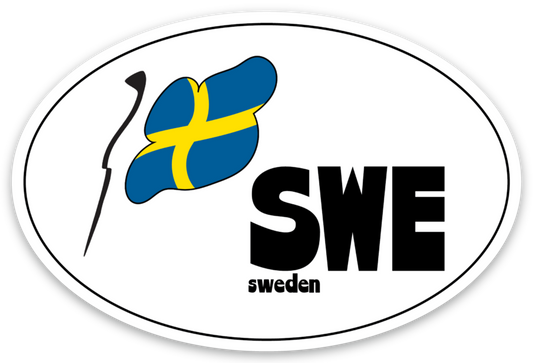 Oval SWE Flag - Sweden