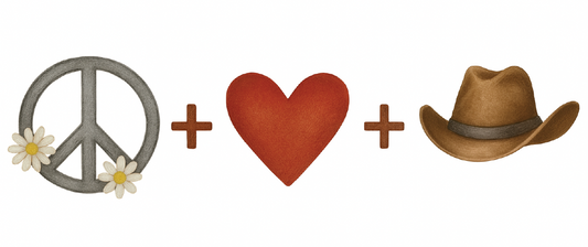 GRAY Peace Love Hat Sticker