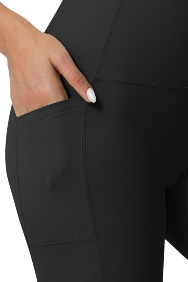 Ascend Black Pocket Biker Shorts
