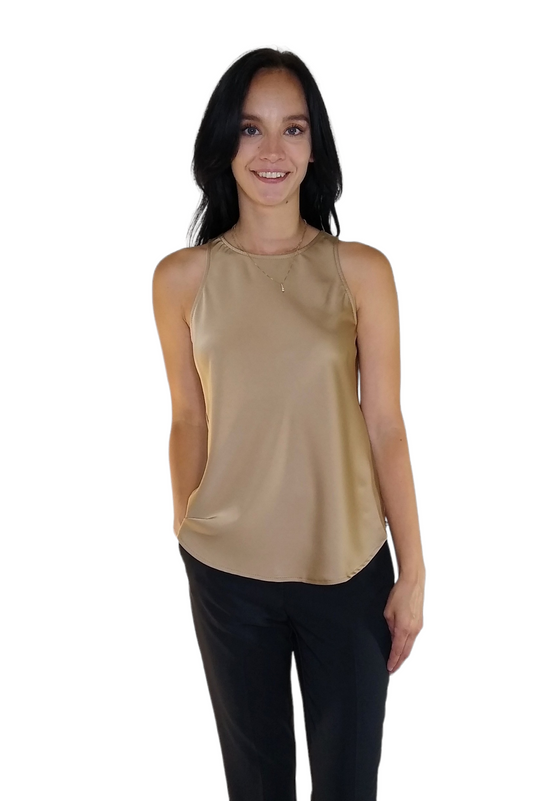 ILTM Champagne Luna Satin Tank Top