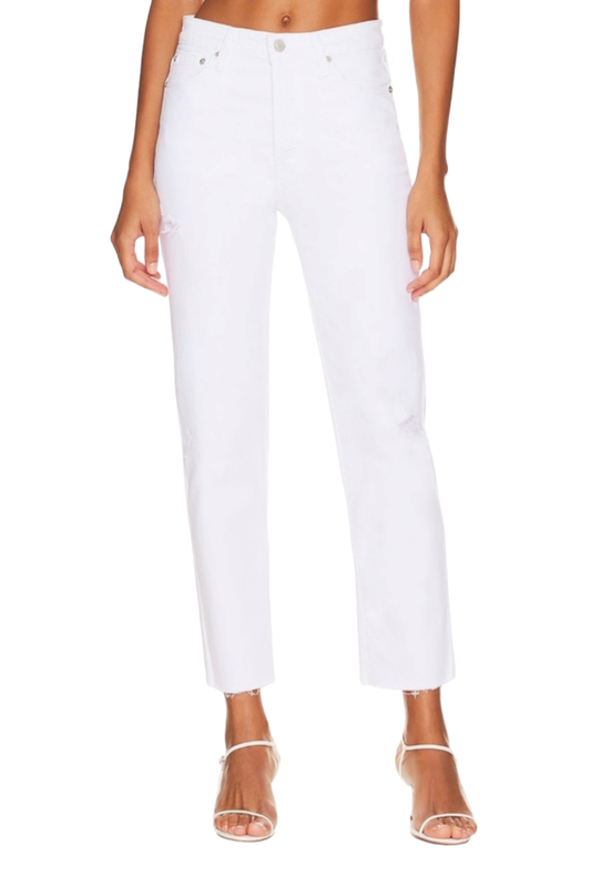 Pistola Charlie White High Rise Classic Straight Blanca Vintage Jeans