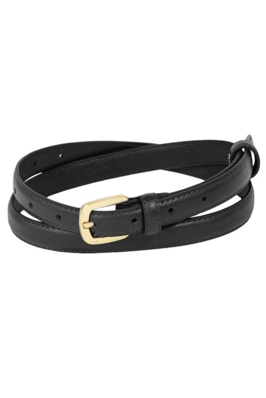 Thin Faux Leather Belt
