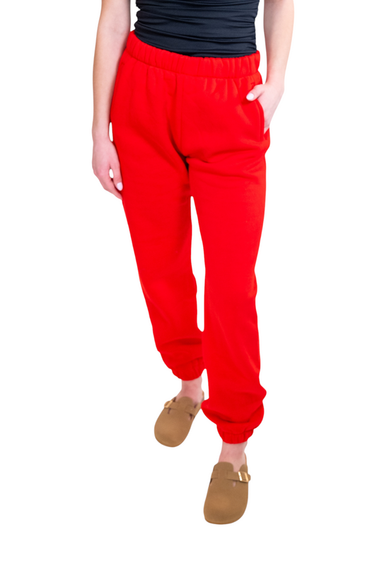 Cherry Red Everyday Baggy Joggers