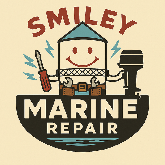 Smiley Marine Repair Sticker -Square