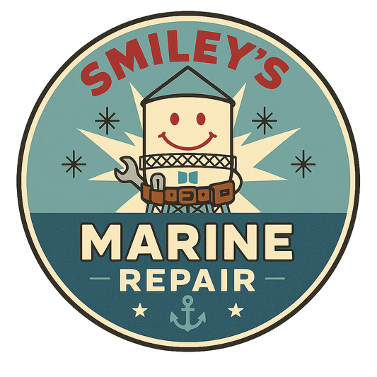 Smiley Marine Repair 4 Coasters Blue