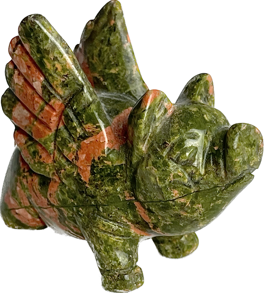 Clear 3x3 Sticker Unakite Pig