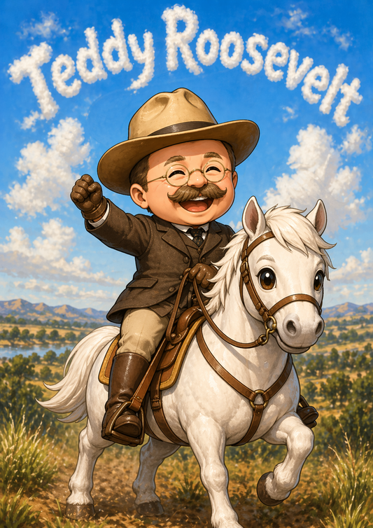 Teddy Roosevelt Chibi Sticker