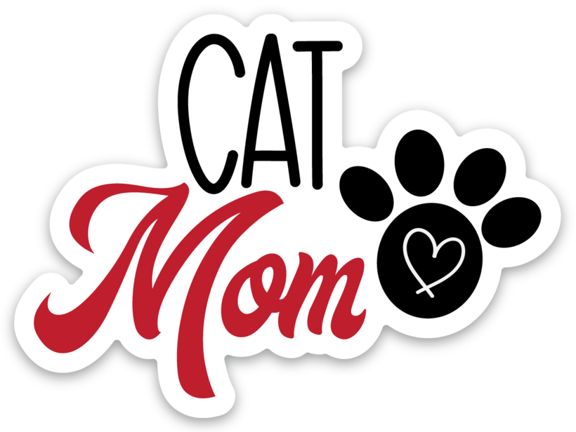 Cat Mom 3x2 sticker