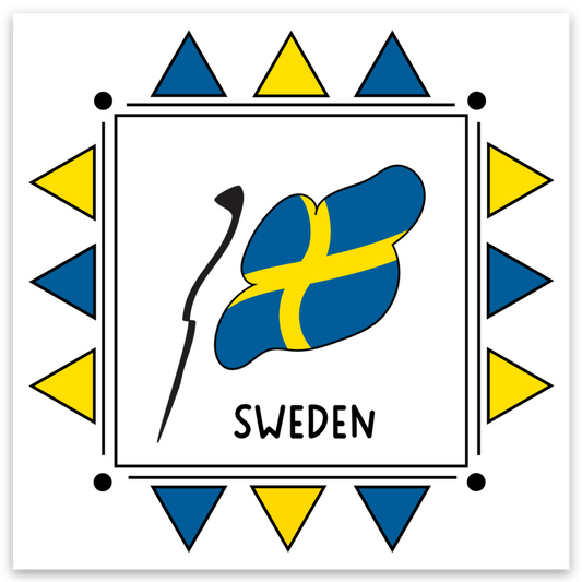 Sweden Flag 3x3 Sticker