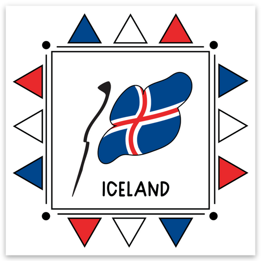 Iceland Flag 3x3 Sticker