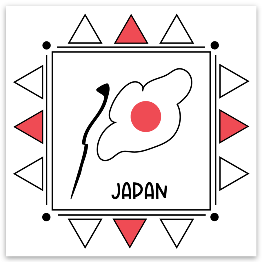 Japan 3x3 Sticker