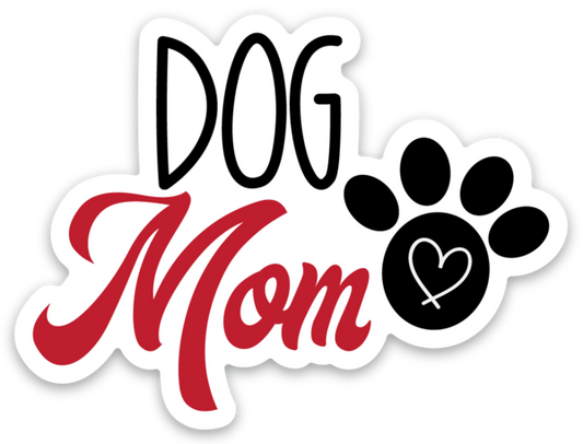 Dog Mom 3x2 sticker