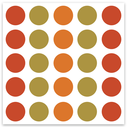 Dots Retro 3x3 Sticker