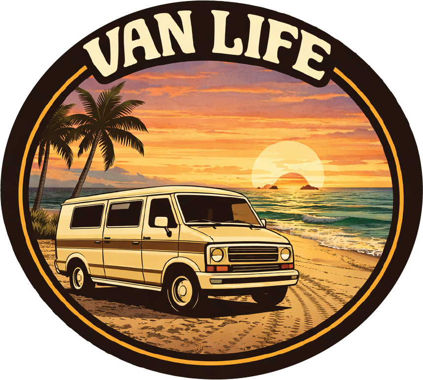 Van Life Coastal Drift Sticker