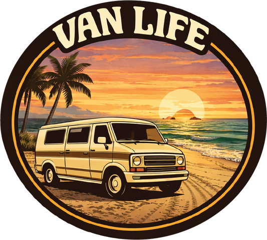 Van Life Coastal Drift Sticker