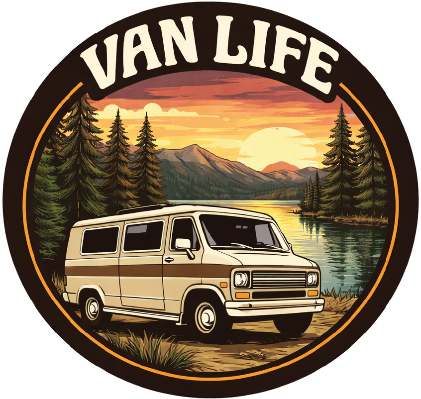 Van Life Lakeside Pines Sticker