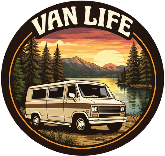 Van Life Lakeside Pines Sticker