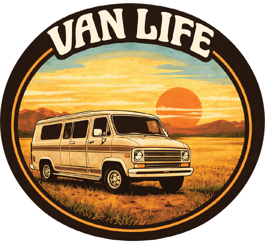 Van Life Prairie Sunrise Sticker