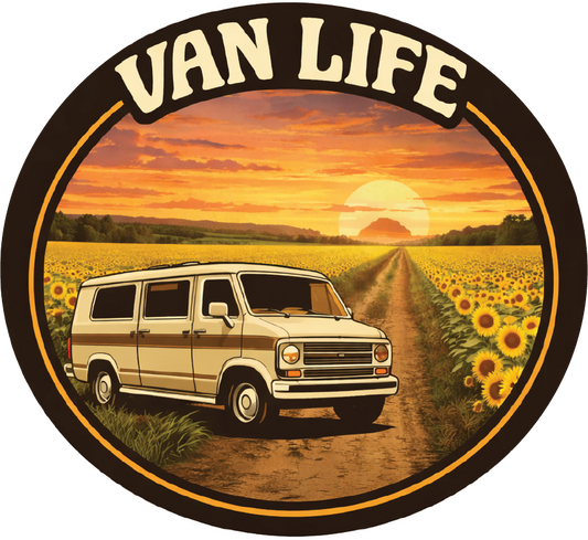 Van Life Sunflower Miles Sticker