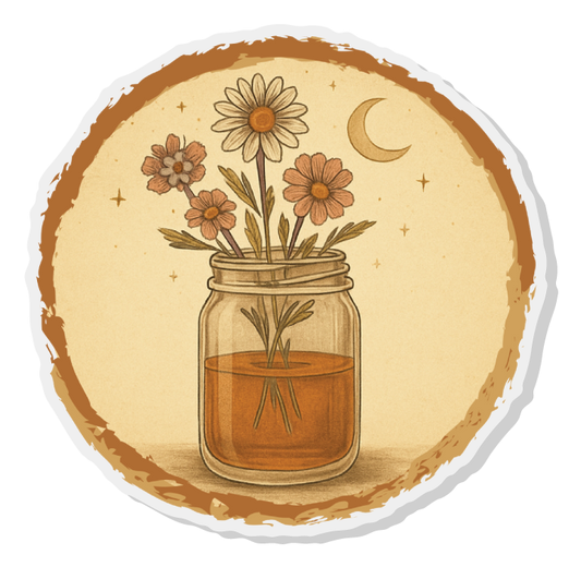 Wiskey Wildflower Pin Acrylic LW