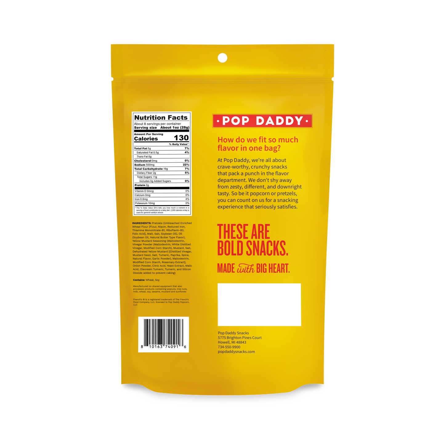 Seasoned Pretzels - 7.5oz - French's Mustard