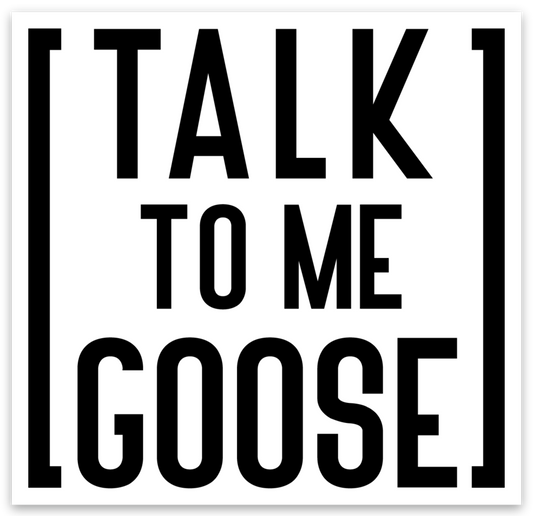 Goose BW 3x3 Sticker