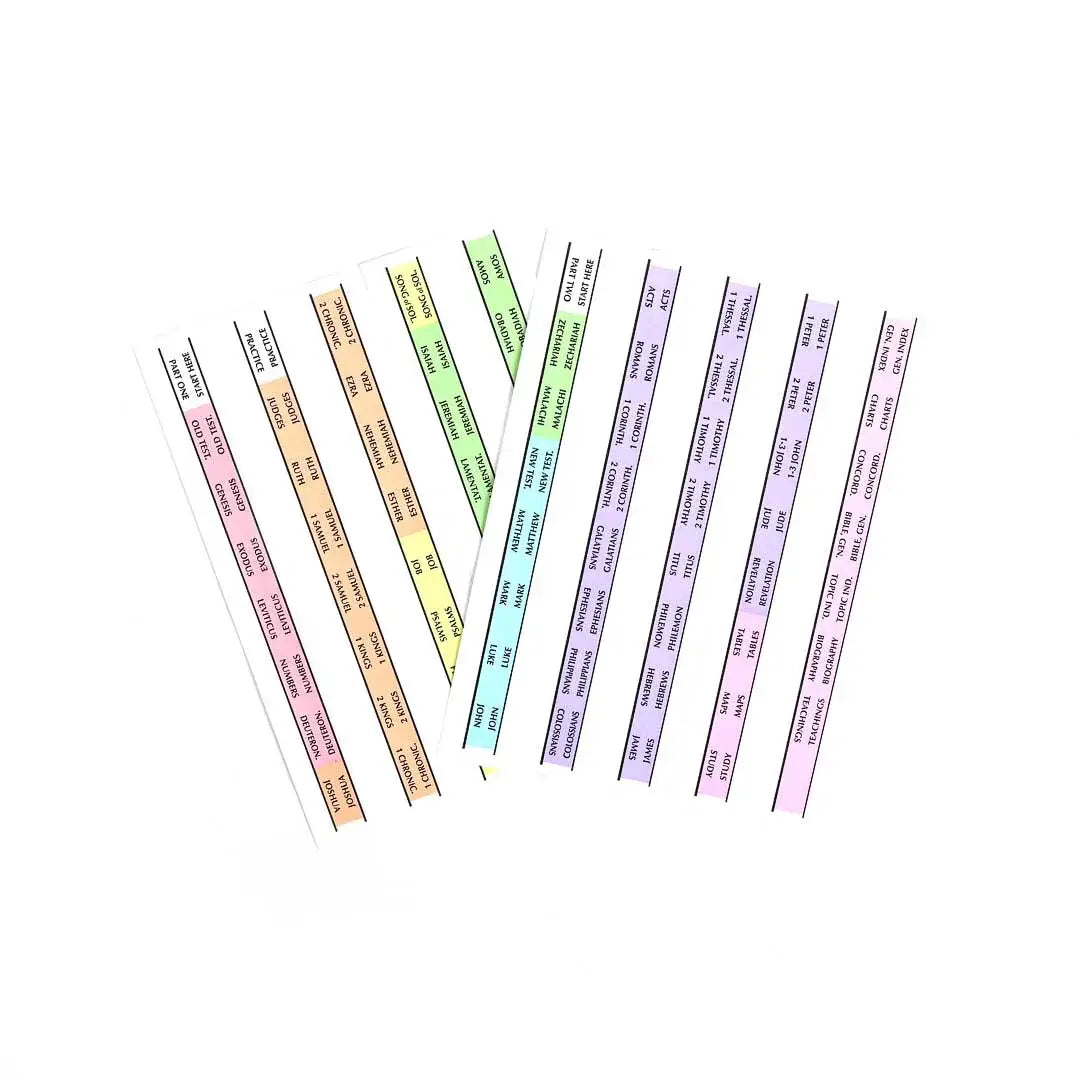 Bible Index Tabs Rainbow Tabbies Pk10