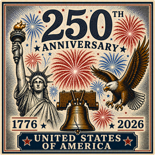 square 250th Anniversary USA Sticker