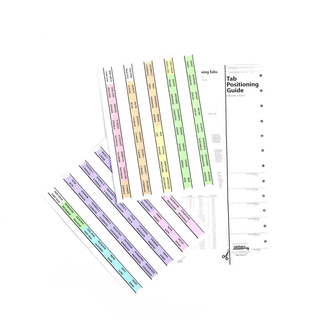 Bible Index Tabs Rainbow Tabbies