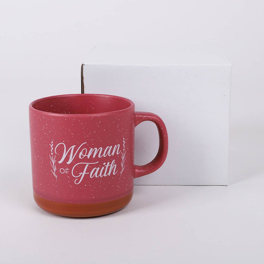 Mug Woman Of Faith 13 Oz Deep Rose