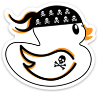 Ducky in Blk Skull Bandana Blk Tattoo