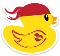 Ducky in Red Bandana MOM Tattoo