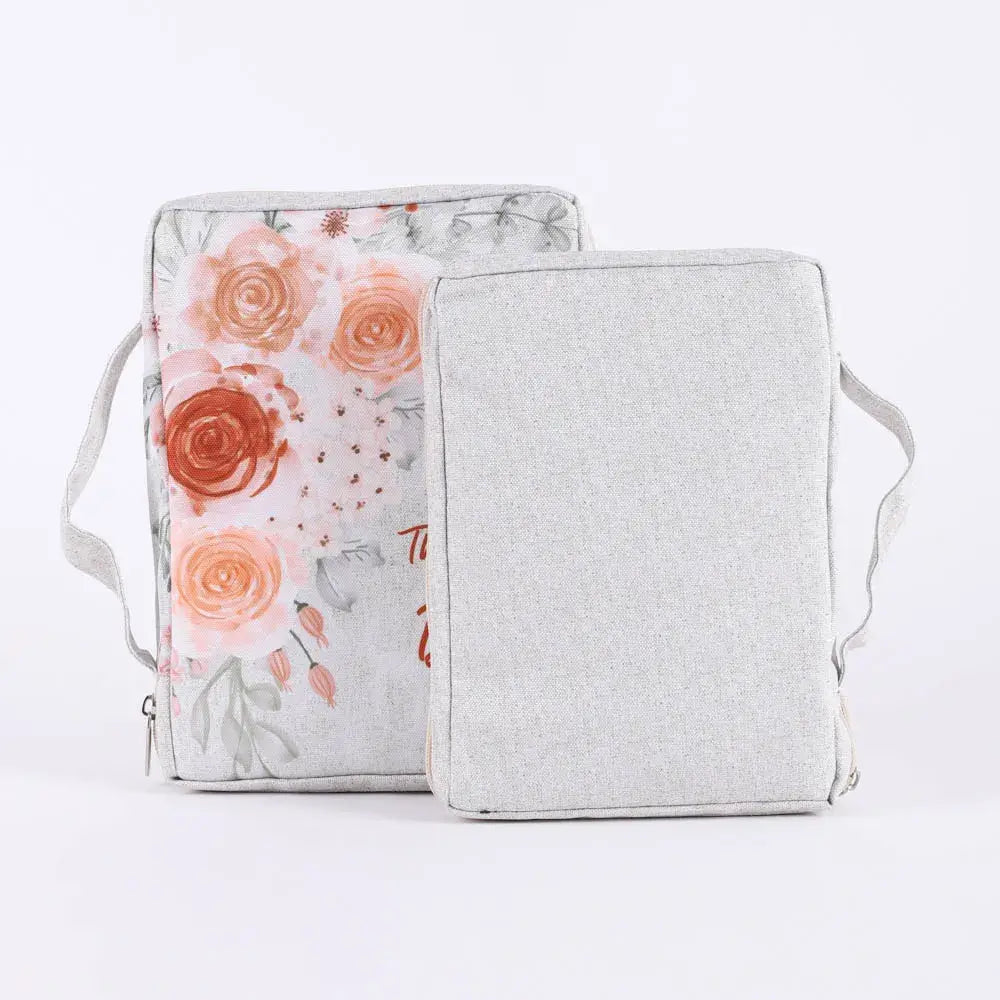 Bible Cover Canvas Floral Holy Bible L