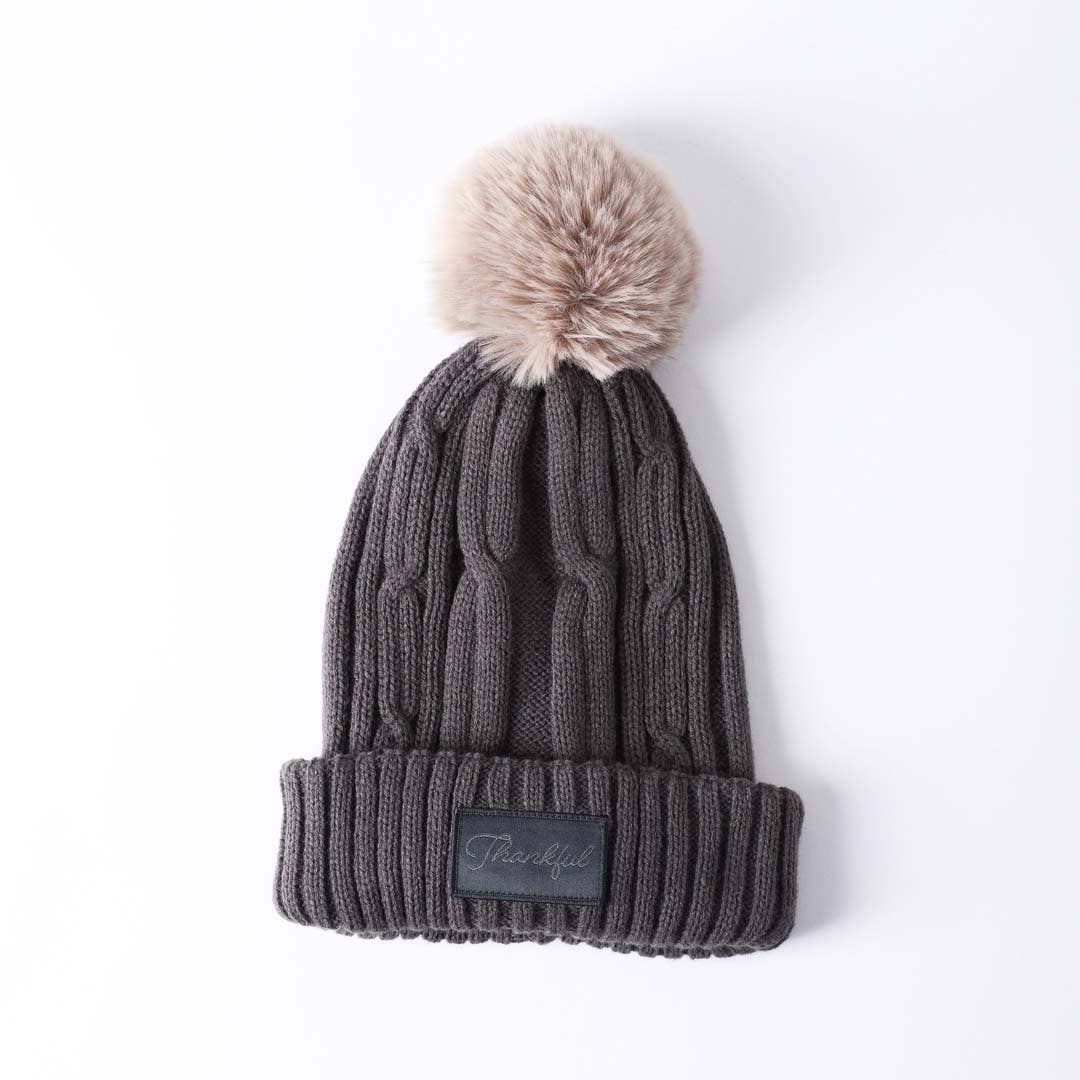Beanie - Grey - Thankful